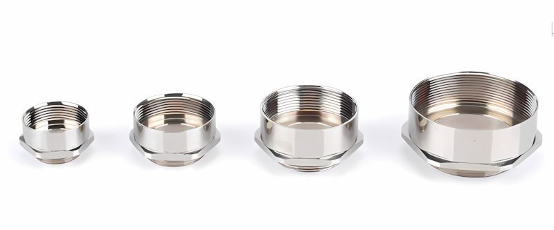 Copper nut for increasing the thread diameter of cable connectors
